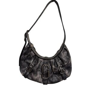 Marc Jacobs The Distressed Leather Buckle J Marc Crescent Bag